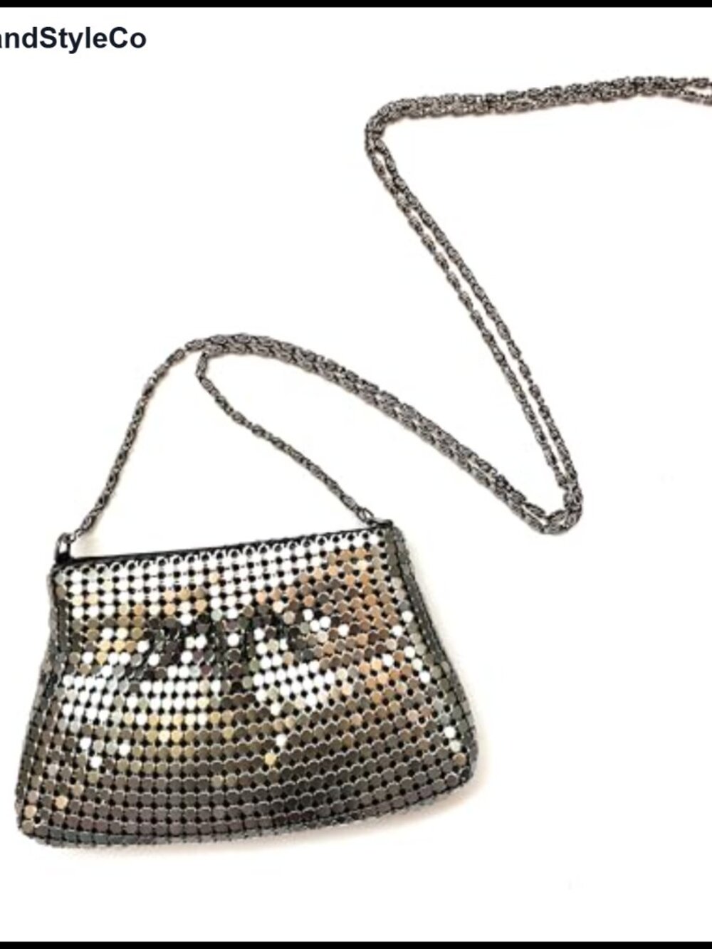 Vintage Metal Mesh Crossbody Purse Mini Chain Wallet Evening Pouch